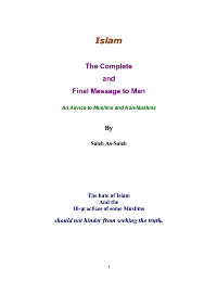 Islam The Complete and Final Message to Man