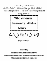 Who will enter Heaven by Allah’s Mercy
Mirza Ihtesham Uddin Ahmad