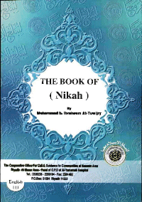 The Book of (Nikah) Marriage

Muhammad B. Ibraheem At-Tuwaijry