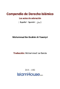 Compendio de Derecho Islámico [ Los actos de adoración ]