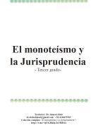 El monoteísmo y la Jurisprudencia – Tercer grado-